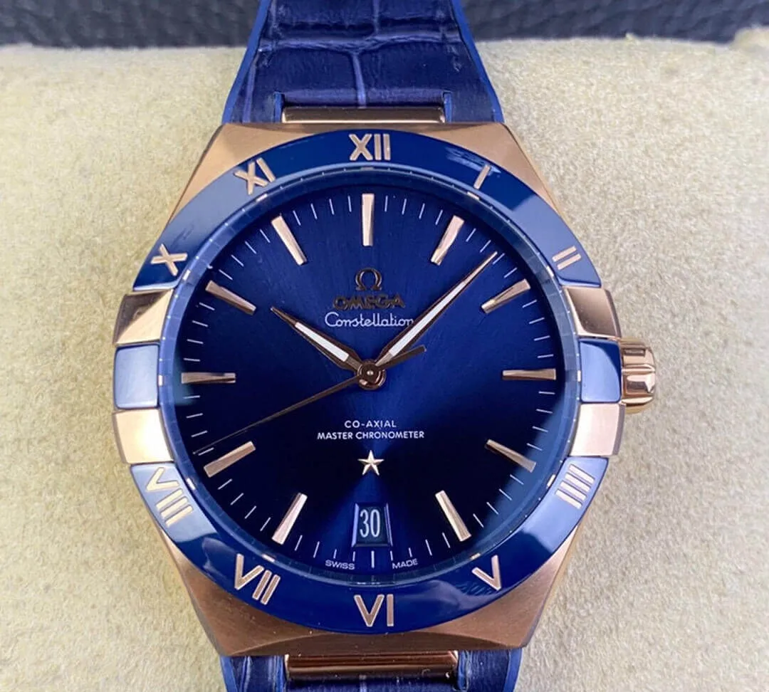 SBF Omega Constellation 131.63.41.21.03.001 VS Factory 1:1 Best Edition Replica Watch Leather Strap